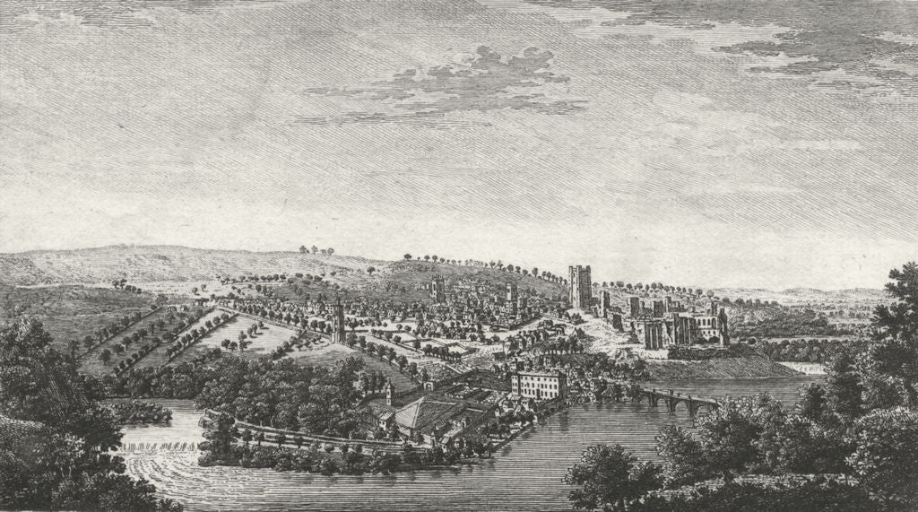 YORKS. Richmond in. Goadby 1787 old antique vintage print picture